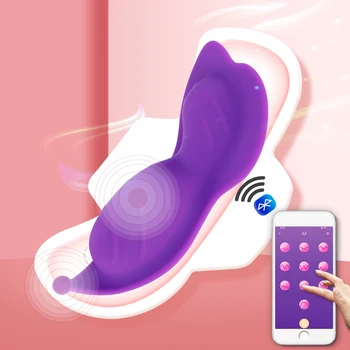 Nosljivi Metulj Vibrator Z Bluetooth APLIKACIJO Remote Control Nevidno Hlačke Vibrator Za Ženske Klitoris Stimulator Seks Igrače