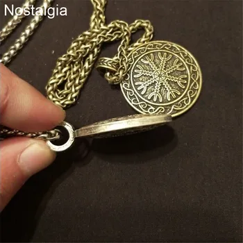 Nostalgija Aegishjalmur Čelu Strah Runic Amulet Varstvo Skandinavskih Simboli Vikingi, Obeski, Ogrlice Kolye Bayan