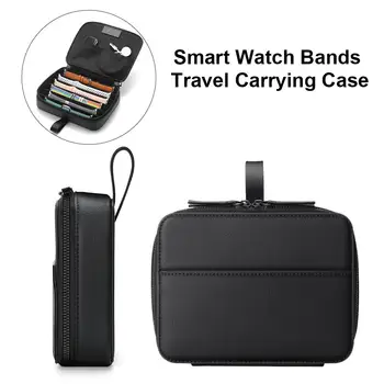 Nove Pametne Watch Band Shranjevanje Primera Watch Potovanja Usnje Organizator Za Apple Watchbands/Garmin/Samsung Watch Trak Vrečko Polje
