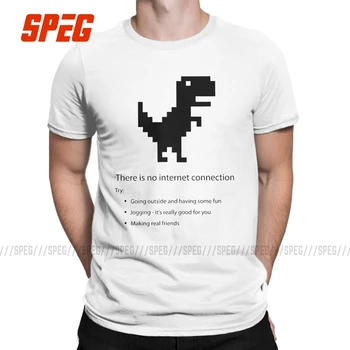 Novo Internetno Povezavo T-Shirt Moški Smešno Dinozaver Smešno Čistega Bombaža Tee Shirt O Vratu Kratek Rokav T Srajce Plus Velikost Vrhovi