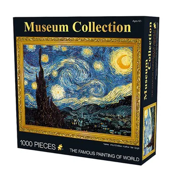 Odrasli otroci svetovno znanih slikah Van Gogha zvezdnato nebo mladi puzzle papir puzzle tlaka igrače, igrače za otroke