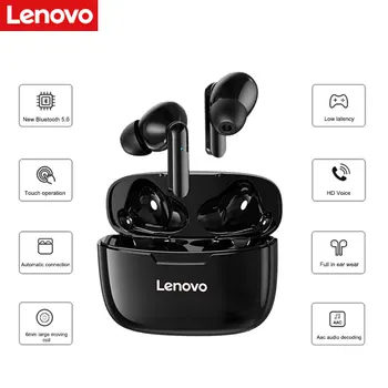 Original Lenovo XT90 Brezžične Bluetooth Slušalke za V uho Zmanjšanje Hrupa Hi-fi Stereo Slušalke Touch Kontrole w/Mic Za Vse Telefone