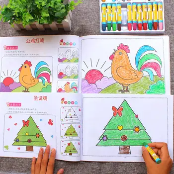 Otroci kolorit knjigo otroka naučijo, da pripravi 2-3-6 let, grafiti, strip sliko otrok, zgodnje izobraževanje igrače
