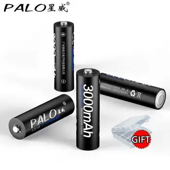 PALO 3000mah NI-MH AA 1,2 V Baterije za ponovno Polnjenje baterije aa baterija za ponovno polnjenje z LCD-zaslon smart polnilec za baterije