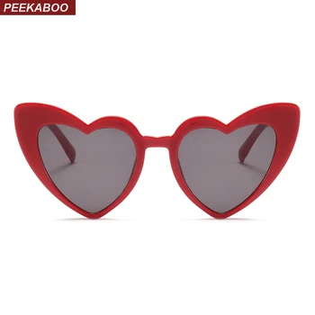 Peekaboo srce ljubezni, sončna očala ženske mačka oči letnik Božično darilo črno roza rdeče srce oblika sončne očala za ženske uv400