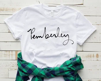 Pemberley Jane Austen T-shirt Ponos in Poseganja zaslon natisnjeni Tshirt Ženske