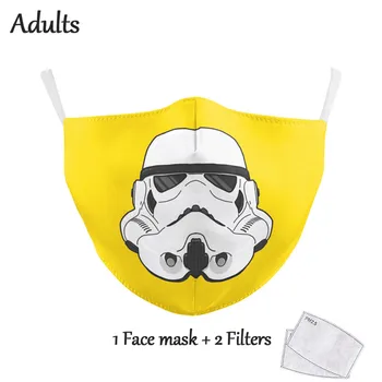 PM2.5 Maske Prostor Bojevnik Tiskanje Odraslih Masko Bombaž Odraslih Windproof Usta-žarilna Ponovno Stroj Usta Maske