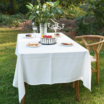 Po meri narejene beli poliester bombaž prtom prevelik 210 cm X 800cm pravokotna jedilna miza pokrov, ki se uporablja za poroka dogodek vroče