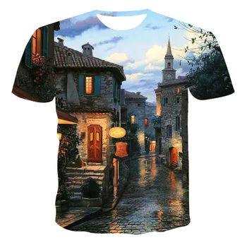 Poletni Prosti čas 2020 Nov Slog 3D Tiskanih Kratkimi Rokavi Moški T-shirt Moda Vrh Ulične T srajce