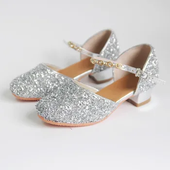 Poletni čevlji za dekleta Bleščice Otrok, Deklica, je Nosorogovo Dvorana latinsko Tango Ples Čevlji Peto Čevlje, sandale fille9.506gg