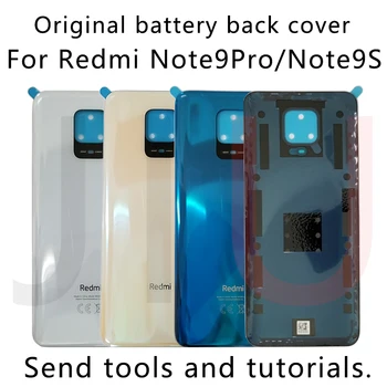 Prvotne stekla nazaj kritje za Redmi Note9 Pro/Opomba 9S, baterije nazaj lupini za xiaomi note9pro max stanovanjske zadeve-zamenjava