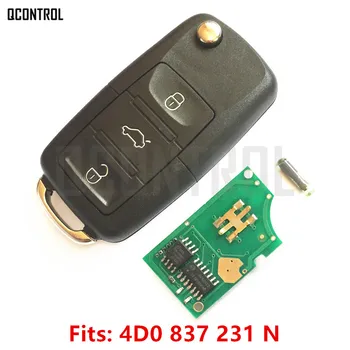 QCONTROL Nadgrajeno Avto Daljinski Ključ za AUDI 4D0837231N za A3, A4, A6 A8 RS4 TT Allroad Quttro RS4 433.92 MHz 4D0 837 231 N
