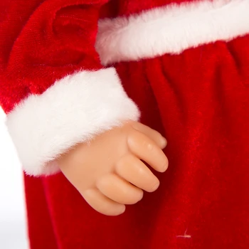 Rdeča Božič obleko Lutka Obleko, Rojenega Otroka Fit 17 palčni 43 cm Lutka Pribor Za Otroka Festiival Darilo