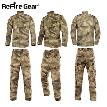 ReFire Prestavi RU US Army Prikrivanje Oblačila, ki Moške Taktično Multicam Boj proti Obleko Paintball Airsoft Camo Vojaško Uniformo Oblačila