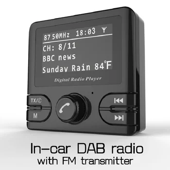Retro Autoradio Dab+ Avto Radio Sprejemnik Bluetooth Dab Adapter LCD Zaslon na Digitalno Oddajanje Hz Aux Brezizgubni Zvočni Kakovosti