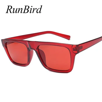 RunBird Pravokotnik sončna Očala Ženske Modne blagovne Znamke Oblikovalec Rdeča Očala za Sonce Moški Ženski Letnik Očala Odtenki UV400 5362R