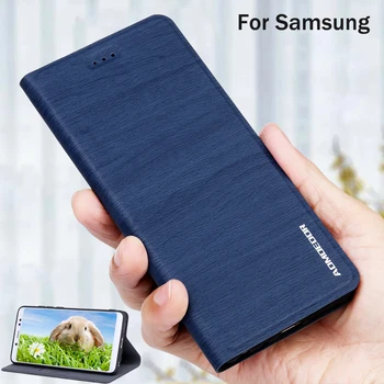 Samsung Galaxy a6 a7 a8 plus 2018 Primeru Usnje pokrovček za Samsung Galaxy m11 m21 m31 nazaj primerih Stojalo
