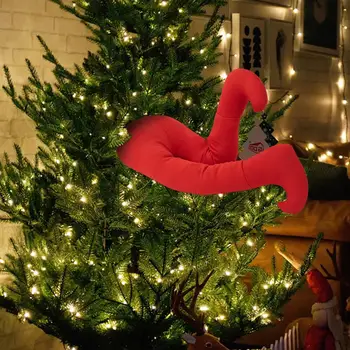 Santa Claus Brca Noge Okraski Božič Elf Polnjene Nog Zaljubljen Drevo Pokrivalo Okraski Počitnice Notranja Zunanja Dekor