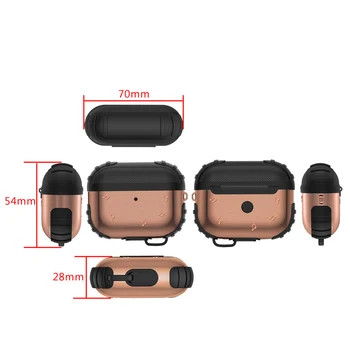 Slušalke Primeru Za Airpod Pro Brezžične Bluetooth Slušalke Zaščitni Pokrov, Silikonski Kovinska Prevleka Proti sodijo Lupine