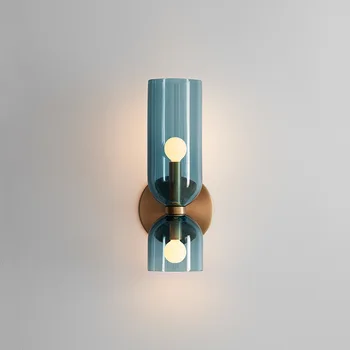 Sodobni LED stenske luči steno dnevne sobe-rov Nordijska Steklo Stenske svetilke spalnica postelji napeljave oltarja svetilke