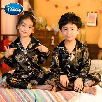 Strip Disney Mickey Jeseni, Pozimi otroške Pižame Tanke Risanka Dekleta Dolgo sleeved Fant Jopico Zunanji Nositi Domov Oblačila