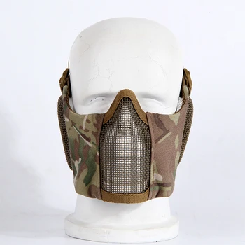 Taktično Airsoft Maske Kovine, Jeklene Mreže Očesa Zaščititi Ušesa Masko Področju Lov Vojaško Vojno Taktično Streljanje Igre Paintball Maska