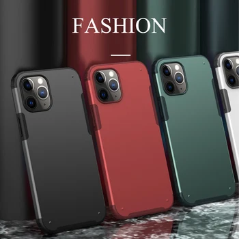 Telefon Primeru za iPhone 12 Pro Max Primeru Zajema Mehko TPU Okvir Barva Svilnat Dotik Mat Težko Odbijača Kritje za iPhone Mini 12