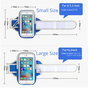 Teče Roko Pasu Brassard Telefon Šport Ohišje Za Samsung Galaxy S10 S8 S9 Plus Kritje Tranparent Denarnice Zaslona Na Dotik Telefon Vrečko