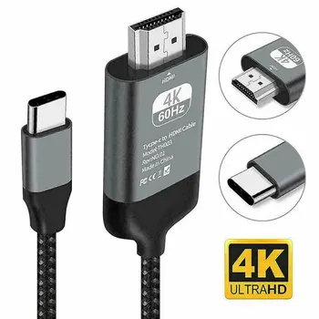 Tip C USB-C HDMI UHD 4K 60Hz za Površinsko Knjiga 2 /Go /Studio za 6,6 FT Moški Moški Konektor Zaslona