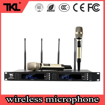 TKL RX-80 UHF res Raznolikosti dvojno zapovedano brezžični mikrofon družino karaoke mic strokovno fazi brezžični mikrofon