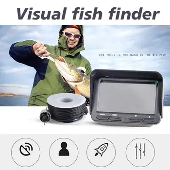 Trajno 720P 30 M; Vabe za Ribolov Pribor Podvodno Kamero, Fish Finder LED Potapljanje, Ribolov Kamera Črna Tehnologija Lučka
