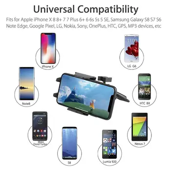 Univerzalni Avto Nosilec Qi Brezžični Polnilnik Za iPhone 11 Pro Max X Samsung S10 S8 S9 Hitro Polnjenje Telefona Stati V Režo za CD