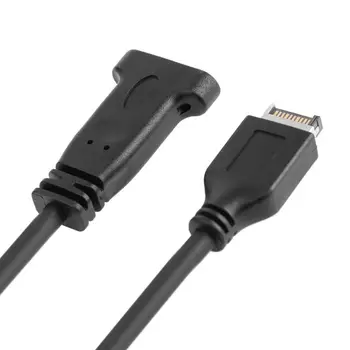 USB 3.1 Vrste E na USB 3.1 Tip C Ženski Podaljšek Kabla z Panel Mount Vijak,matične plošče Tipa E, da USB-C upravljalna Plošča Kabel