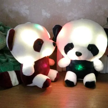 Ustvarjalne prižgejo LED Panda Bear Delfinov, Polnjene Živali, Plišastih Igrač Žareče Darilo za Otroke doma dekor rojstni dan