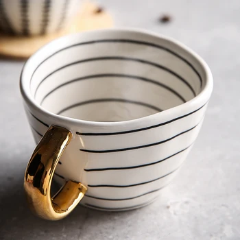 Ustvarjalne Ročno Poslikane Keramični Kreveljiti Skodelico za čaj, Kava, Skodelice Z Zlato težav poiščete teacup Zajtrk Mleko Pokal Kuhinjske Posode