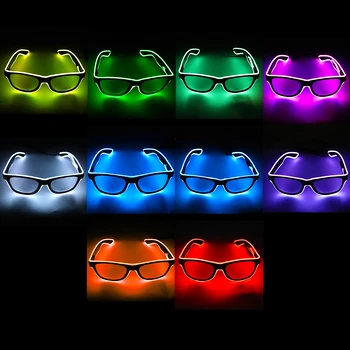 Utripa Očala EL Žice LED Očala Žareče Stranka Dobave Razsvetljavo Novost Darilo Svetlo Luč, Festival Stranka Sijaj sončna Očala
