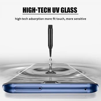 UV-Nano Tekoče polno lepilo screen protector For Samsung Galaxy Note 10 20 S20 pro ultra S10 lite S8 S9 plus kaljeno steklo film