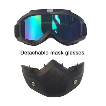 UV Zaščita za Obraz Maska Motoristična zaščitna Očala, Masko na Prostem Smučarska Oprema zaščitna očala, Masko Snemljiv Očala za Ženske, Moške