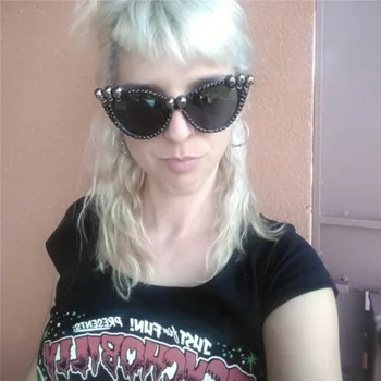 Vazrobe Letnik Steampunk Mačka Oči, sončna Očala Ženske Očala Lobanje Skeletone Punk Odtenki Ženska Krog, Kvadrat Retro 80.