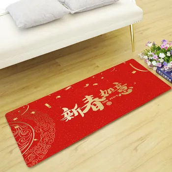 Vesel Tradicionalni Kitajski Natisnjeni Doma Dobrodošli Preprogo Orientalski Doma Dekor Prostem Mat za Vhodna Vrata Kuhinja Božič Preproge
