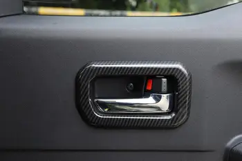 Vrata avtomobila Ročaj Dekoracijo Trim za Suzuki Jimny 2019 2020 Avto Notranja Oprema ABS Rdeča Srebrna Ogljikovih Vlaken Avto Styling 2pcs