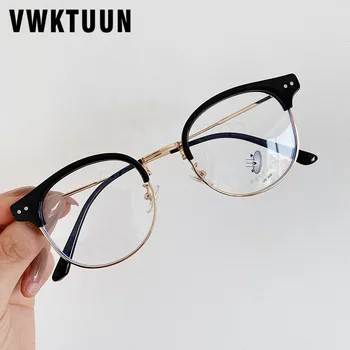 VWKTUUN Anti Modra Svetloba Očala Za Ženske, Moške TR90 Kratkovidnost Eye Glasses Okvir Modra Svetloba Blokiranje Očala Zakovice Pol Okvir Očal
