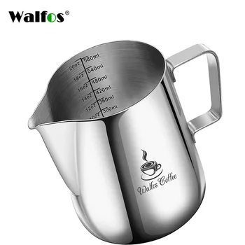Walfos Slog Kava Espresso Skodelice Mleka Pokal Lonci Jug Ročaj Obrti Kave Garland Skodelica Latte Jug Zgosti Iz Nerjavečega Jekla