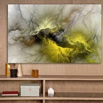 Wangart velikosti Zelena oblak Oljno Slikarstvo Stensko Sliko Za dnevno Sobo Platno Sodobne Umetnosti Plakat In Tiskanje