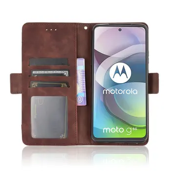Za Motorola Moto G 5G 2020 Flip Primeru Izmenljivi Reža za Kartico Usnje Capa za Motorola G 5G Plus Primeru 5G ACE Denarnice Shockproof