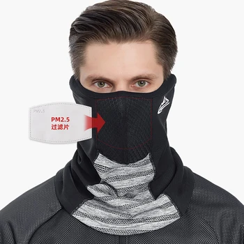Zimski Kolesarski Maska S Filtri PM2.5 Za Boj Proti Onesnaževanju Kolesarjenje Pol Masko Toplo Runo Dihanje Windproof Zunanji Masko