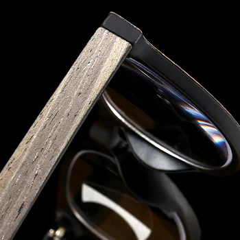 Zrna lesa Postopno Obravnavi Očala Moški Ženske Multifokalna Presbyopic Očala Anti-modra svetloba Retro Krog Full-Frame