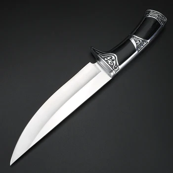 Zunanji Fiksno Rezilo, Nož za Kampiranje, Lov Knifeves Prenosni Naravnost Nož Japonskega Jekla Ročni Noži z Tulec