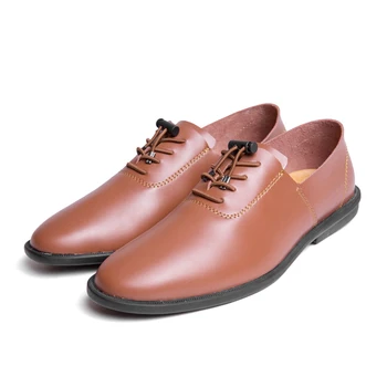 Čipke-up Britanski Stil Poslovnih Usnjeni Čevlji Mens Loafers Dihanje Usnja Mens Copati Priložnostne Poslovnih Stanovanj 38-44 Moški *