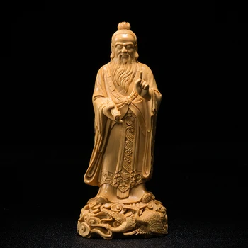 Šimšir 18 CM Laozi Kiparstvo Taoism Saint Lesa Kip Feng Shui, Valencijščino Tzu Zgodovinski Slika Dom Dekor